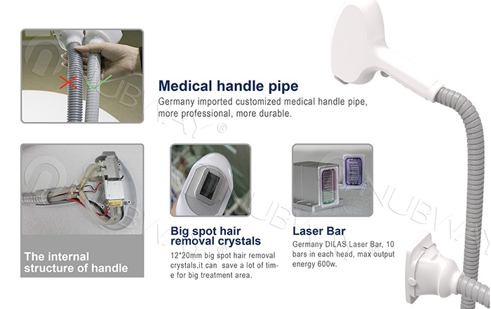 808nm diode laser hair removal machine for permanent epilation fast painless confortable