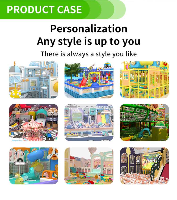 Indoor Playground Equipment Children Games Amusement Park With Trampoline