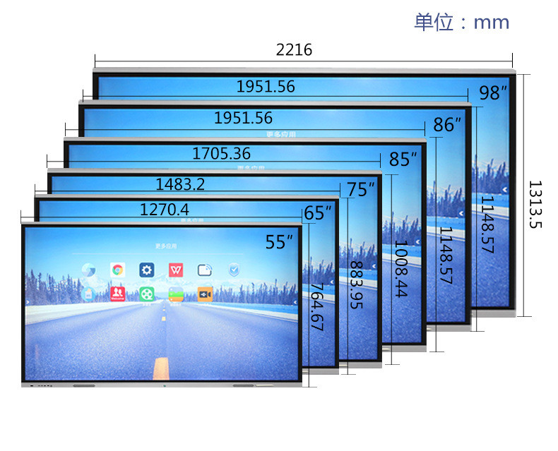 86 Inch LED TFT LCD E-Board Smart Electronic Interactive Whiteboard Touchscreen