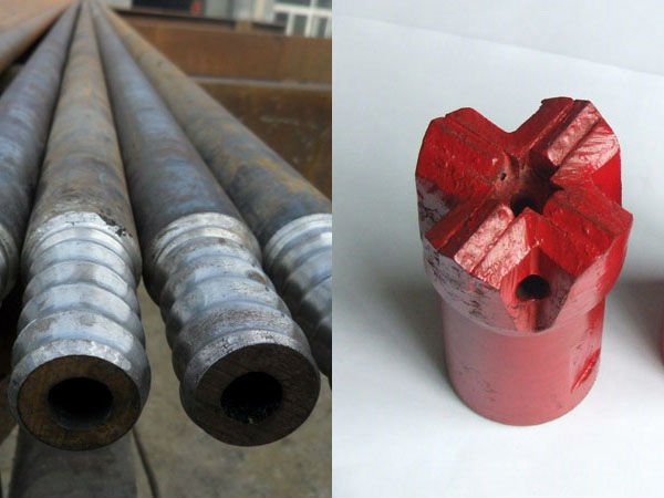 r38 t38 r32 furnace tap hole drill rod and cross bits