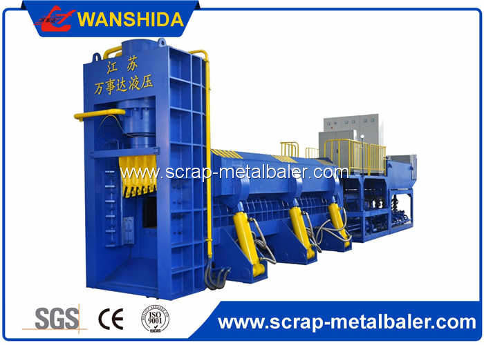 Customized 74kw Scrap Shearing Machine For Scrap Pipes , Vehicles Metal Baling Shear