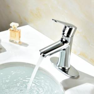 China Single Lever Chrome Plated Hot And Cold Basin Mixer Lead Free Preservative wholesale