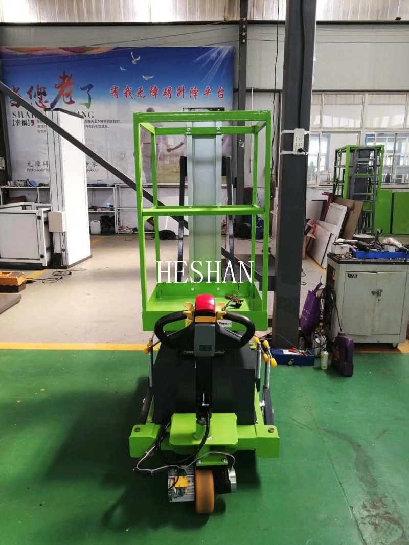 Mobile Single Man Vertical Mast Lift Aluminium Hydraulic Platform Customized