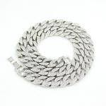 Hot Sale Gold Plated Rhinestone Mens Womens Cuban Link Necklace Hip Hop Necklace