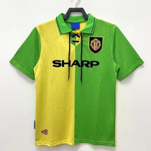 China Yellow Green Retro Soccer Jerseys Quick Dry Vintage Football Kits 1992-1993 Season wholesale