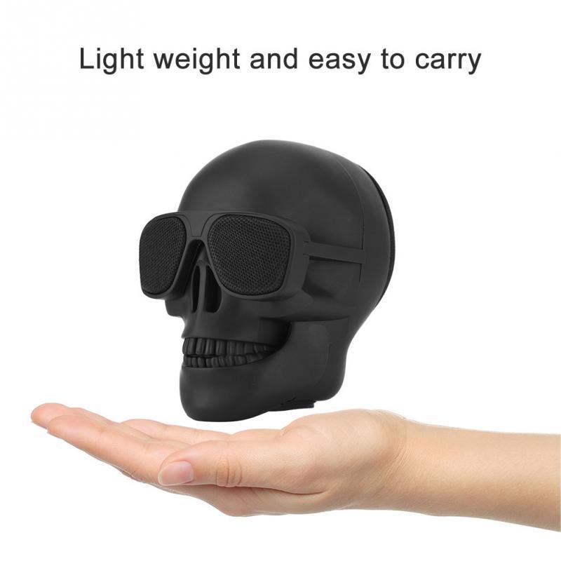 Ghost Head Skull Design Bluetooth Speakers Heavy Bass USB Private Model 500mAh Battery