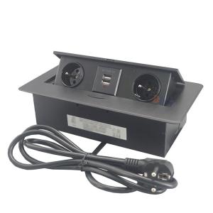 China Meeting Room Desktop Pop Up Socket 3MM Square Corner Office AC Outlets wholesale