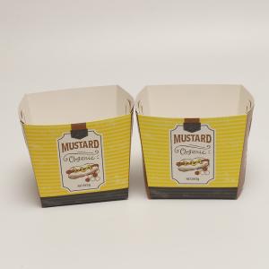 China Fried Chicken Disposable Kraft Paper Box , Square Fast Food Take Out Paper Box wholesale