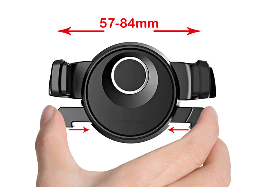 Mini Black Adjustable Phone Holder 360 Degree Mechanical Era Car Mount 70g