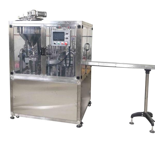 220V/50HZ Yogurt Cup Filling Sealing Machine Stainless Steel Material Filling