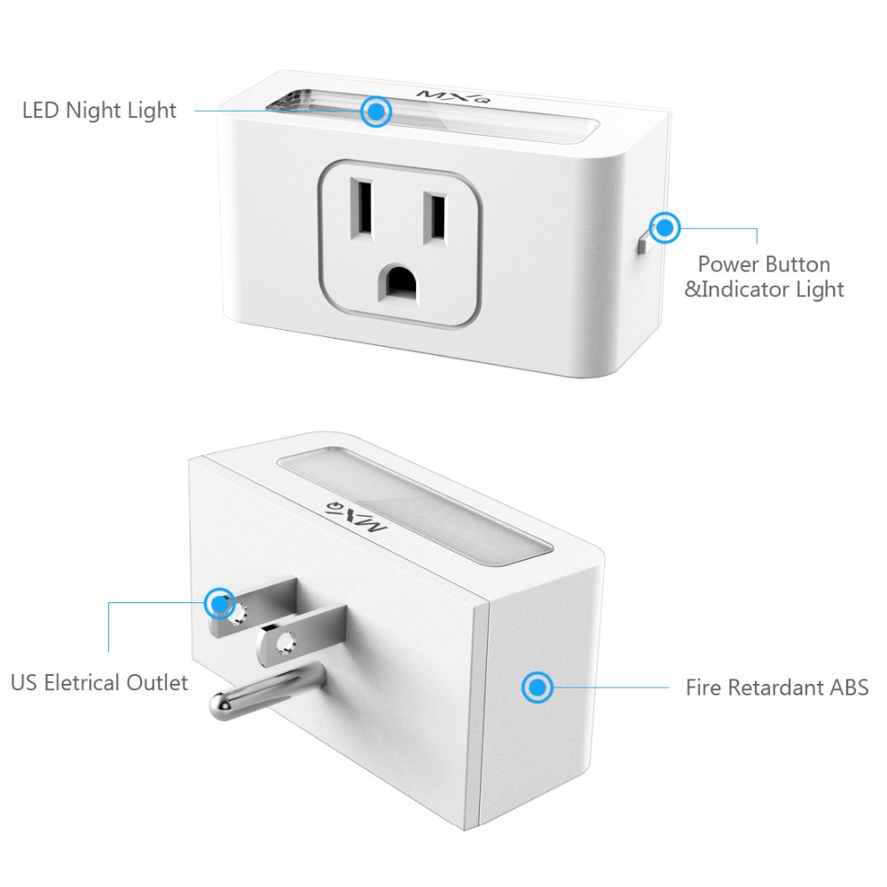 Remote Control Electric Wall Socket , 30 Meters Radio Range Us Electric Socket