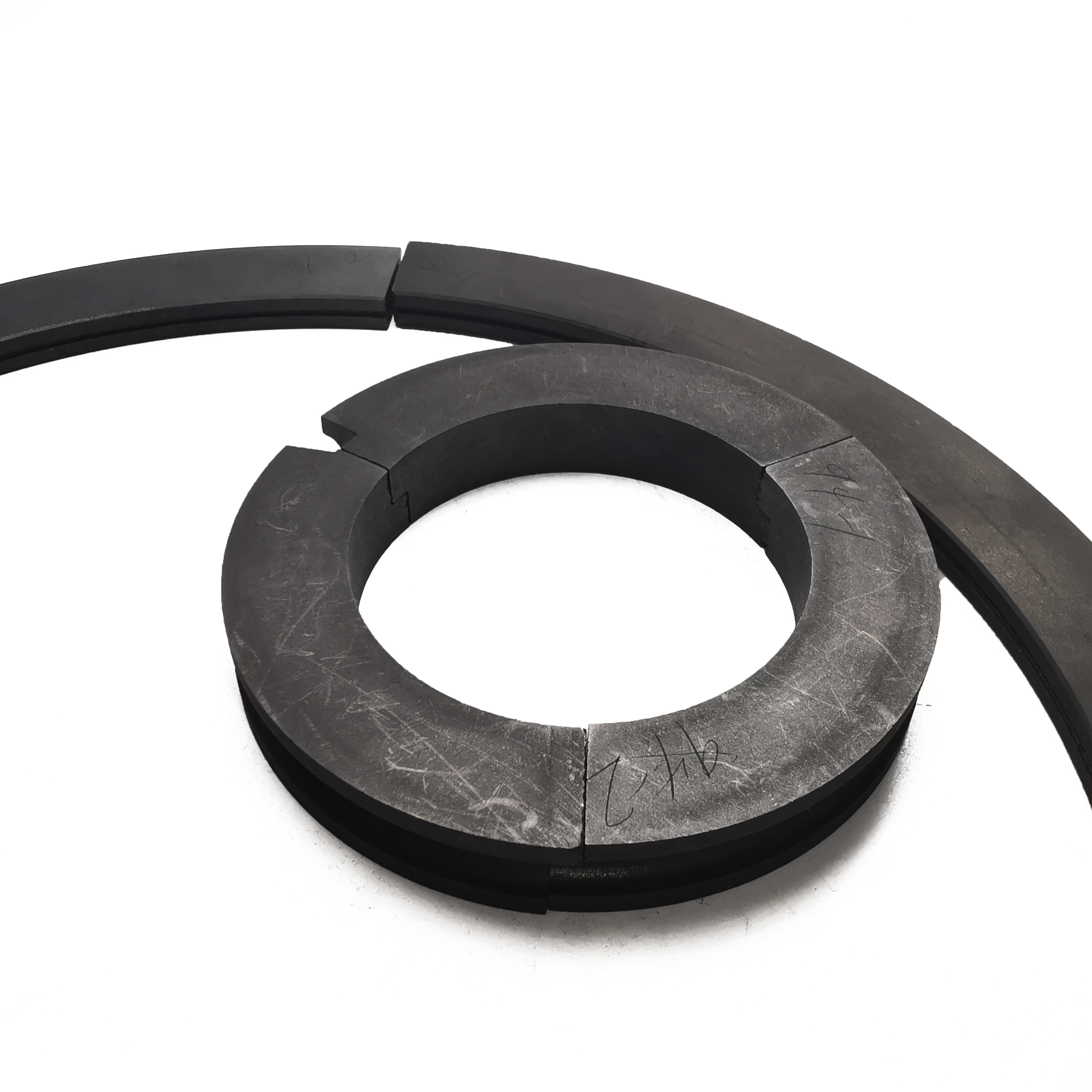 Customized Antimony Impregnated Carbon Graphite Ring Split Seal Ring anti wear
