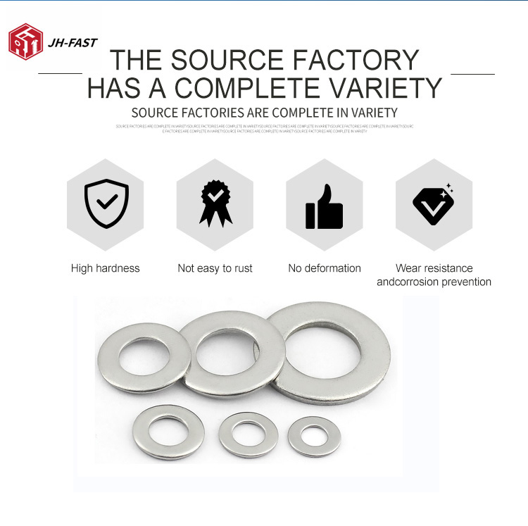 Black Zinc Finished Brass Stainless Steel SS304 316 M8 M3 M4 M20 5mm Flat Washers
