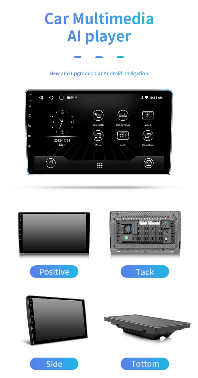 Intelligent Big Screen Car Audio GPS Navigation 9 Inch Android