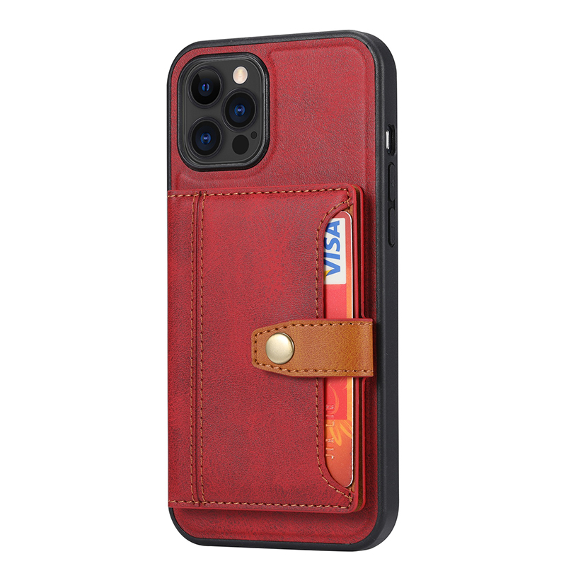 MN-1750 Luxury Rear Phone Case with Card Sleeve Elevate Your iPhone15 Pro Max Experience