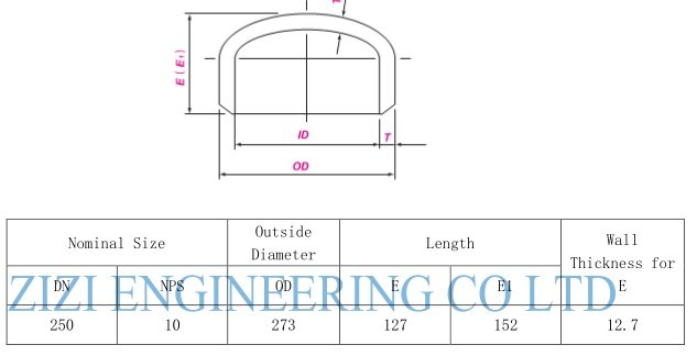10 " Sch 80S PE Weld On Steel Pipe Caps , Seamless Steel Tubing End Caps ASTM A403 WP316