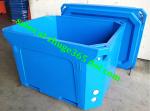Rotomolded 800Liter Blue Insulated Fish Container Seafood Processing Insulated