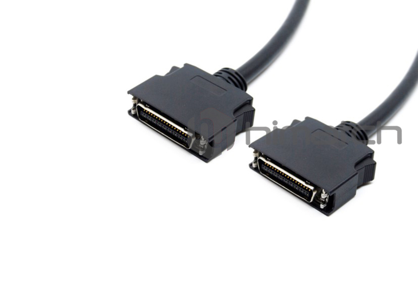 Black SCSI Data Cable MDR 50 Pin Male To MDR 50 Pin For Servo Motor