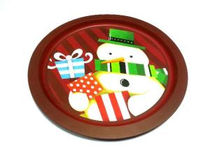 China Metal Tinplate Tin Serving Trays Of Painting Cartoon / Metal Saucer wholesale