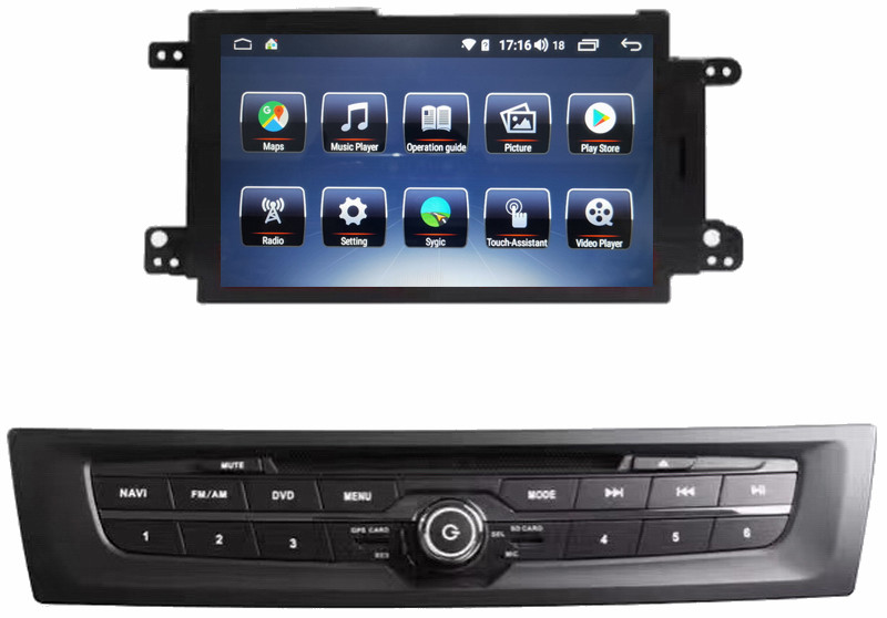 Ouchuangbo car gps nav bluetooth wifi Android 8.1 for MG 6 2015 support USB dual zone 1080P video