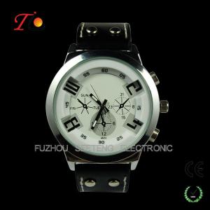 China Fashion PU Leather Strap Quartz Wrist Watch sports watch for Men wholesale