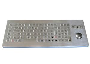 China Waterproof Desktop Metal Industrial Keyboard With Trackball 800DPI 101 Keys on sale