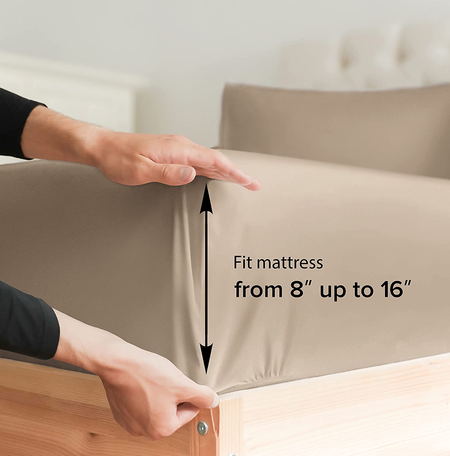 Extra Soft Woven Hotel Luxury Bed Sheets 1.5-2 Kg Deep Pockets Breathable Cooling