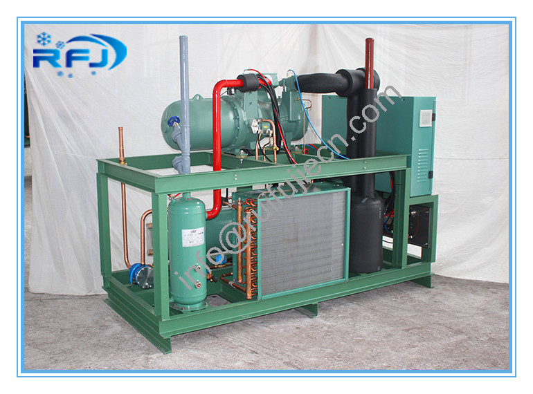 High Temperature Air Cooled Condensing Unit For Blast Freezer , Three Screw Compressor Rack