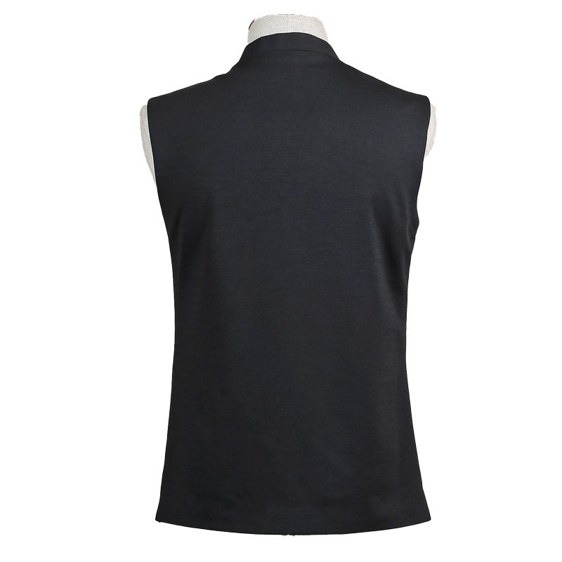 Custom Business Casual Suit Jacket Cotton Silk Solid Waistcoat