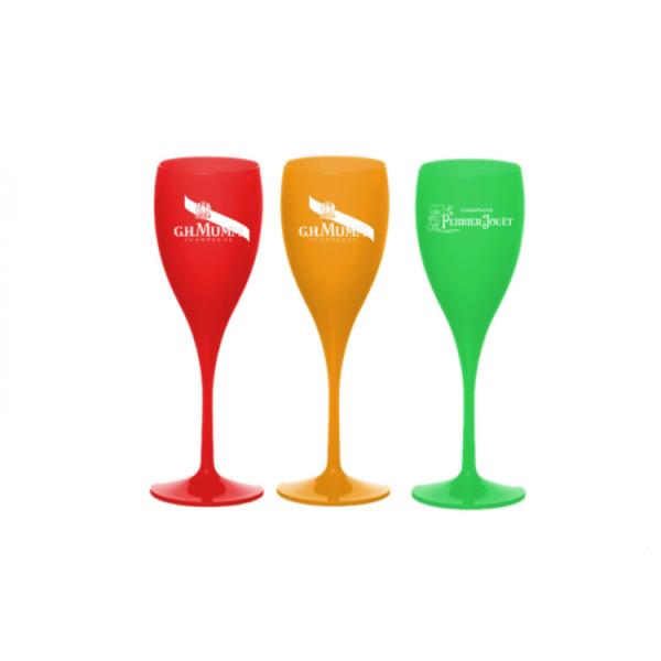 Dishwasher Safe Branded Wine Accessories Reusable Plastic Champagne Flutes 150ml