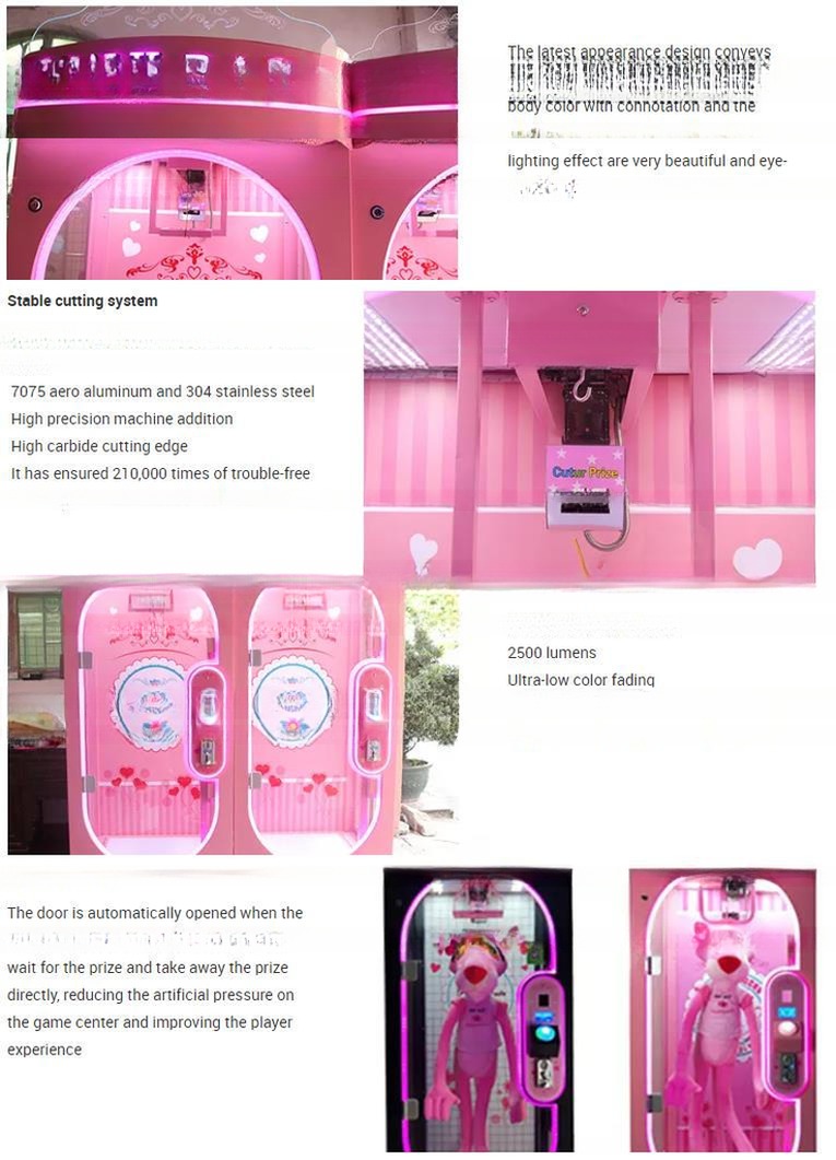 Dreamland Coin Operated Prize Gift Arcade Pink Date Cut Gift Game Machine Factory Prize Game Machine