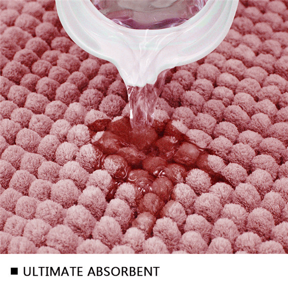 Pile Height 1.3cm 1600GSM Chenille Bath Mat With Massage Function