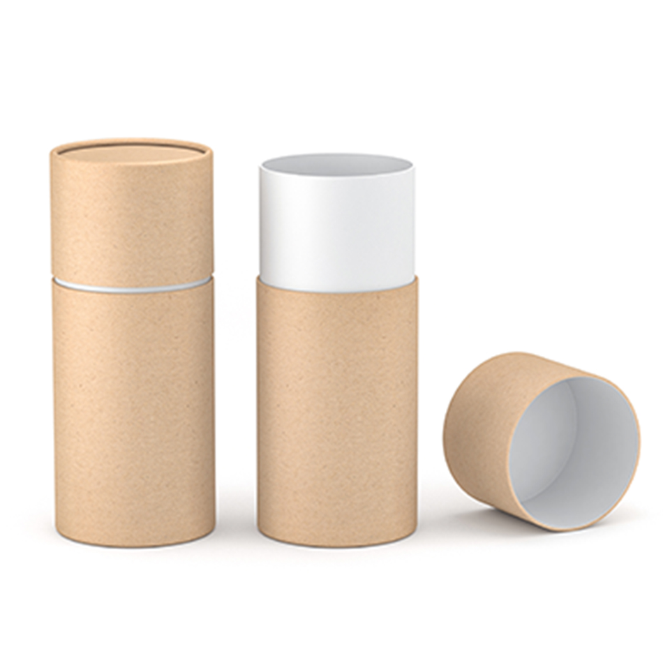 Cardboard Candle Tube Packaging Gift Box With Lid Cylinder Custom Printing