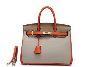 China Fashionable Women Leather Handbags / Customized Casual Tote Bags Genuine Leather wholesale