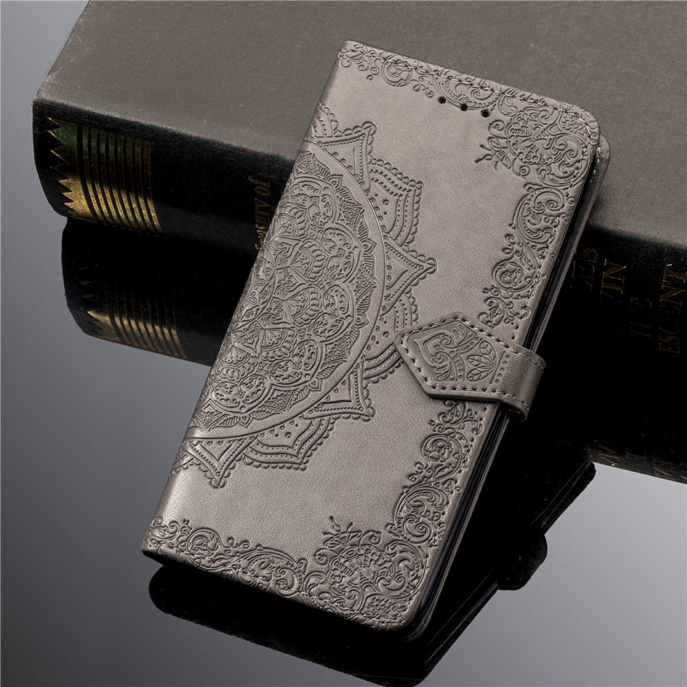 Multi Color Embossed Mandala Phone Flip Case For Huawei Honor7A/Y6 2018 P10lite Y3 2017/Y3 2018 mate20 pro mate20 lite