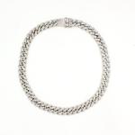 Hot Sale Hip Hop Jewelry Iced Out White Rhinestone Miami Cuban Link Chain Choker