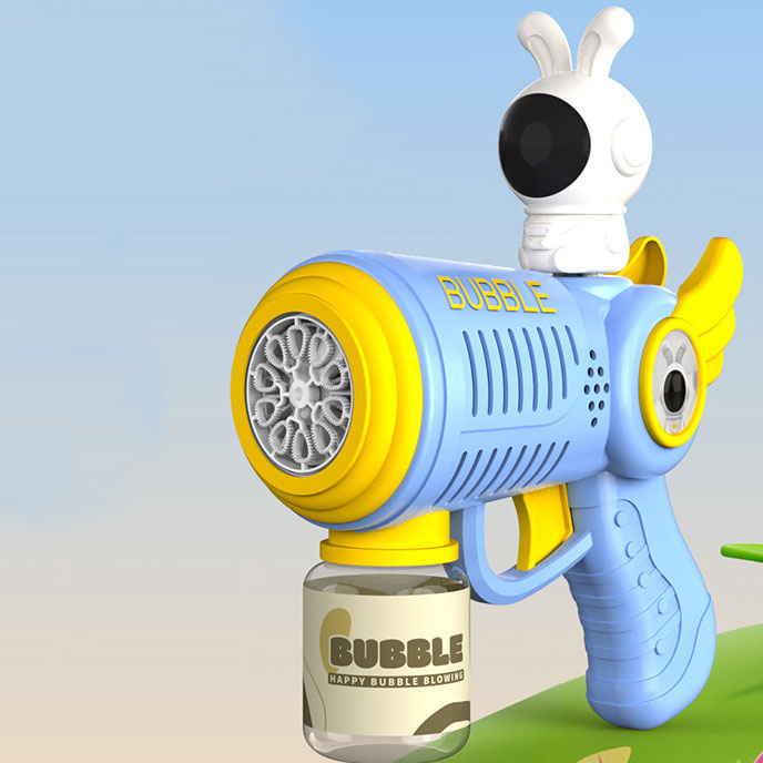 Unisex Fully Automatic 10 Hole Electric Bubble Blowing Toy for Children Cartoon Gift