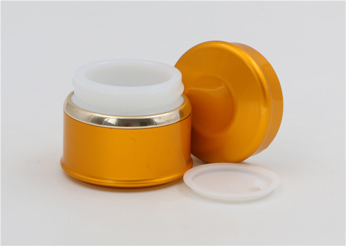 Gold Black Glass Cosmetic Cream Jar With Lids 50g Beauty Cream Support