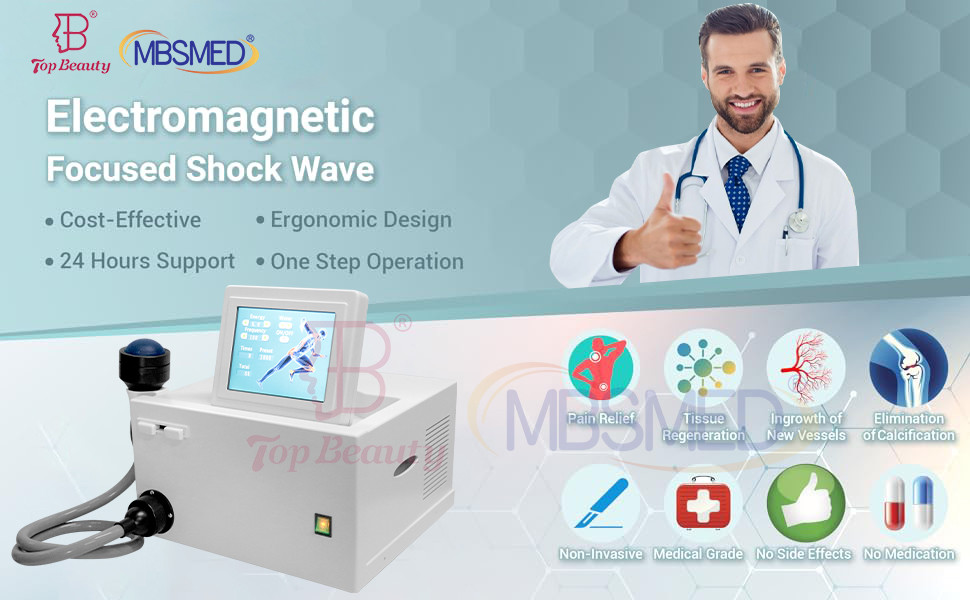 Focal Focus Shockwave Soft Shock Wave Eswt Physiotherapy Device