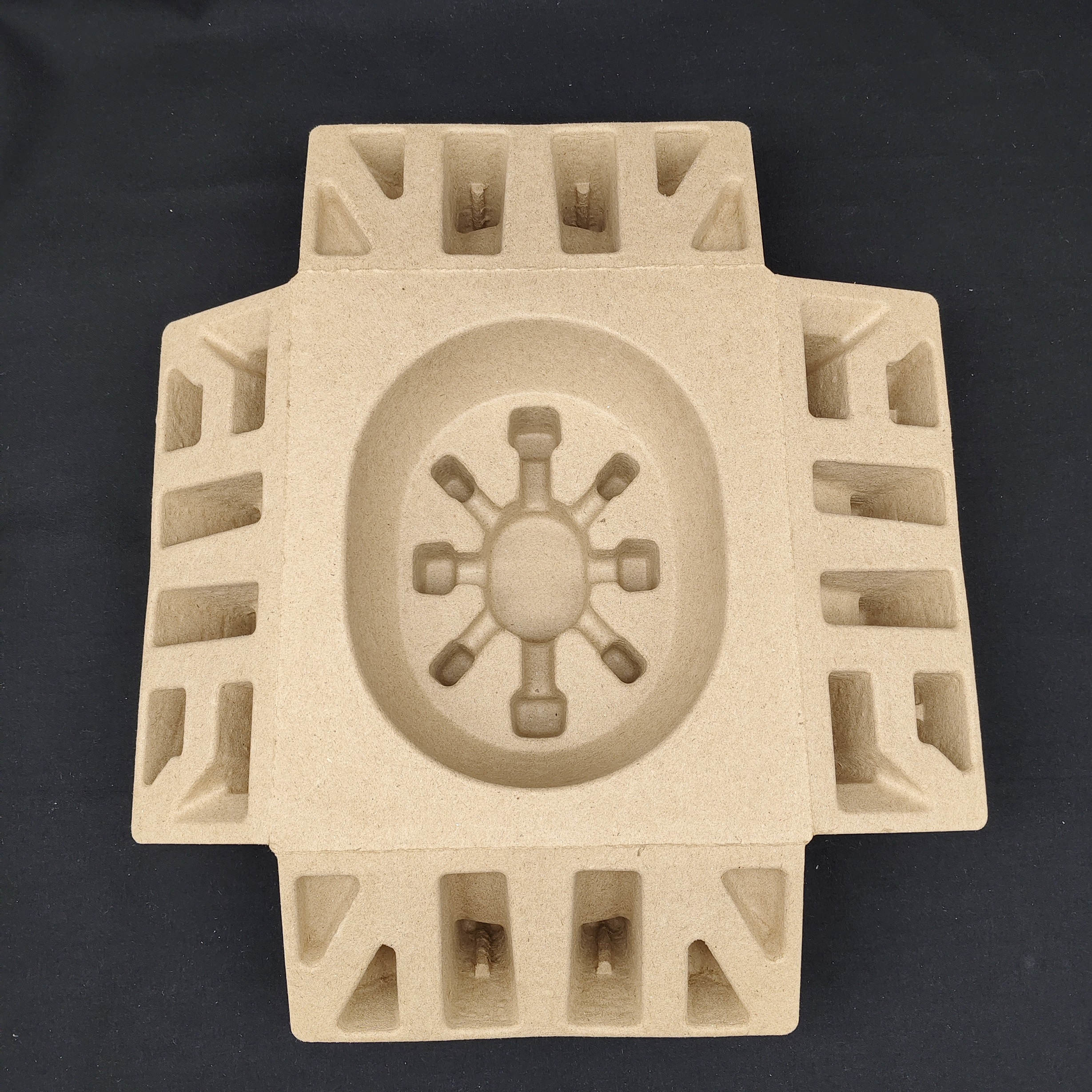The pulp molding packaging bases for smart speakers of small household appliances are directly supplied by factories in Ningbo, China, and are