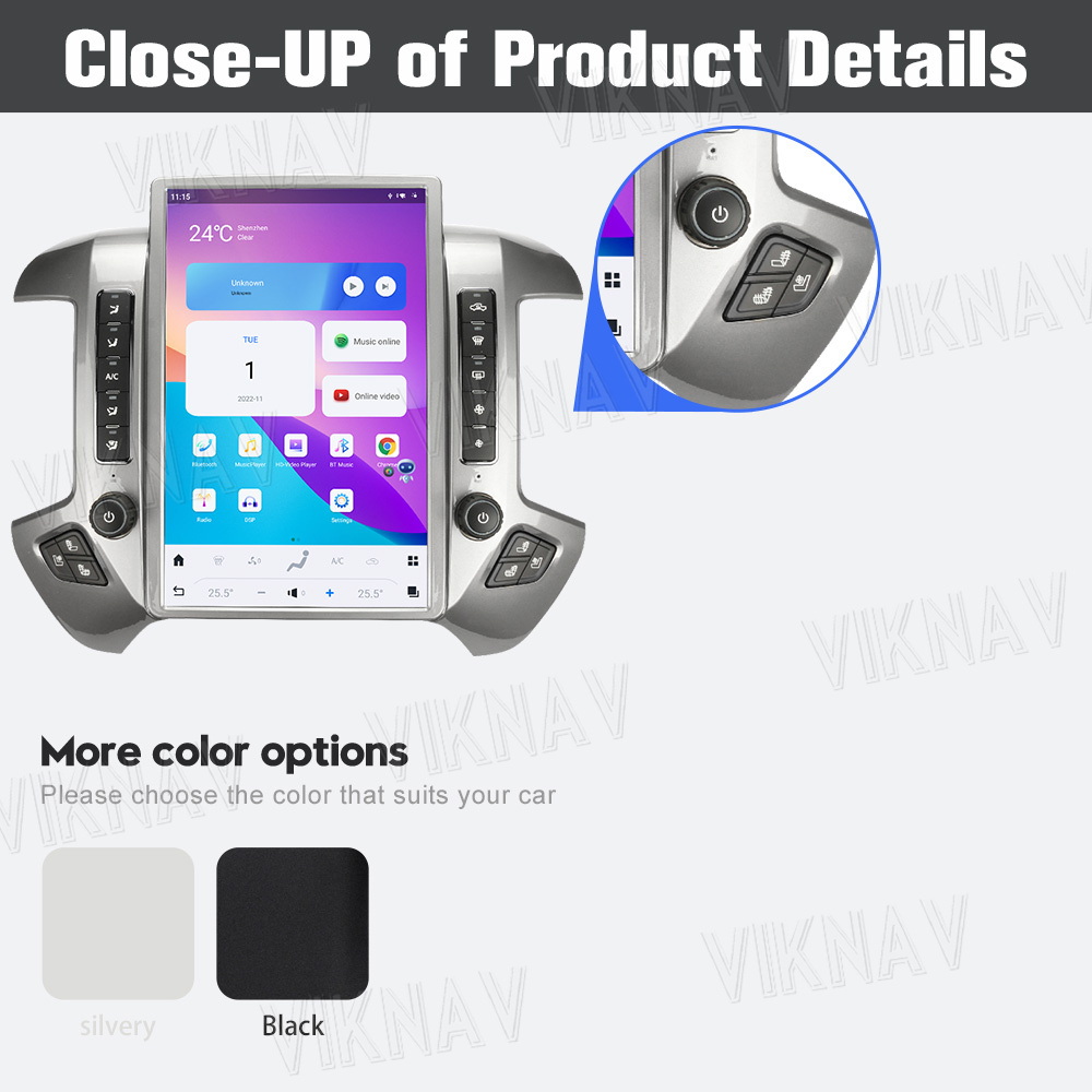 Viknav Car Radio Car Radio For Chevroler Silverado / GMC SIERRA (2013-2020)14.4 inch Android Upgrade Auto audio Wireless