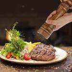 12in 8in Modern Wood Pepper Mill Sustainable Wooden Salt Shaker And Pepper