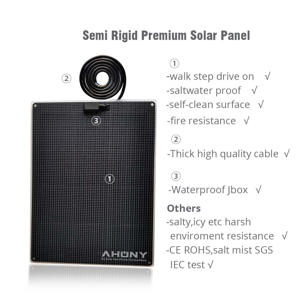 Walkable IBC Cell Solar Panel Semi Rigid Solar Panel Source Charger