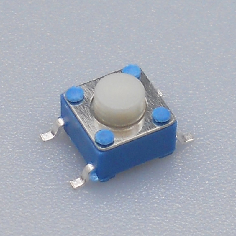 6 Mm X 6mm SMD Tactile Switch White Button Vertical And Right Angle Designs