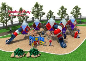 China Spectacular Metal Rope Climbing Playground Equipment Colorful PE Board Finded wholesale