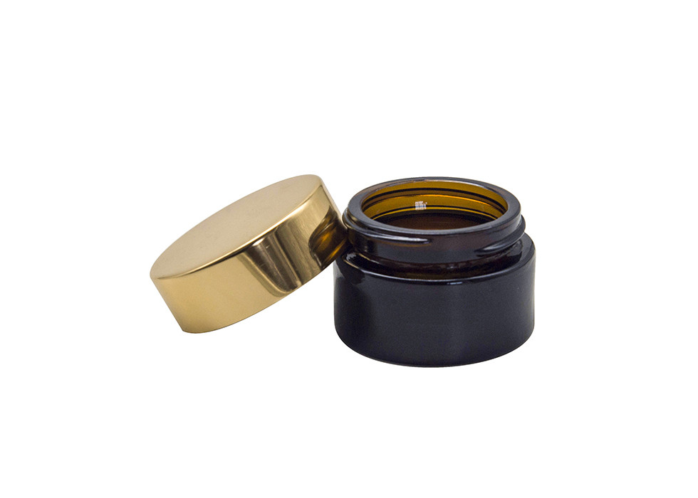Screw Aluminium Cap Clear Black Lid 50g Empty Cream Bottles