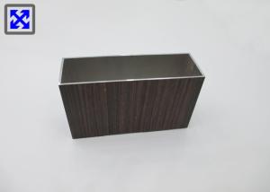 China Recyclable Aluminium Tube Profiles , Anodized Aluminum Tubing Walnut Wood Grain wholesale