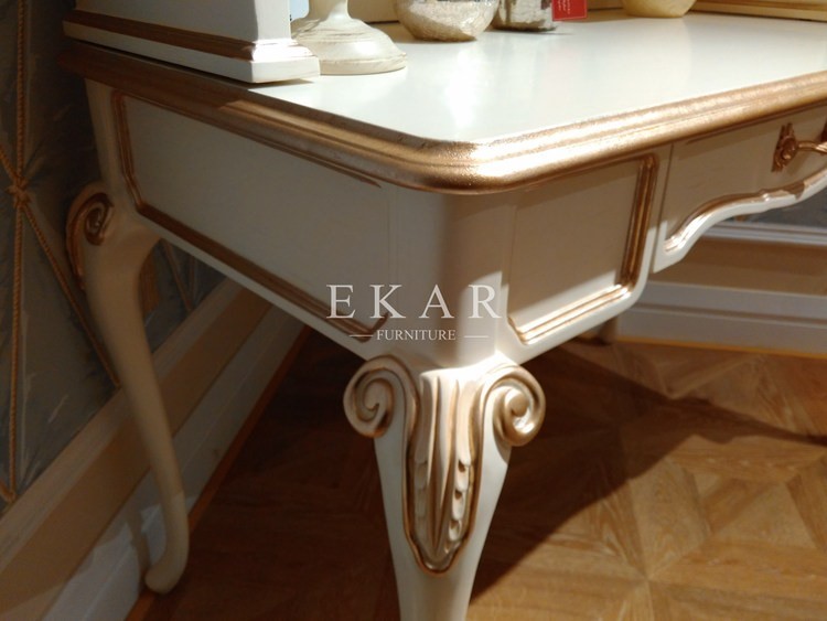 Study Desk With Shelves Computer Desk Wooden Table Make Up Dressing Organizer Antique Writ