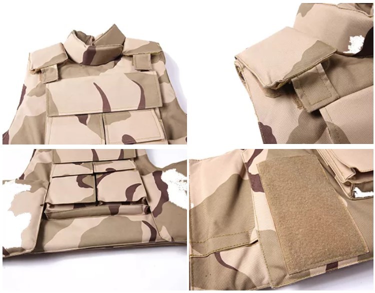 UHMWPE Concealable Stab Proof Army Bullet Proof Vest 9mm Para FMJ