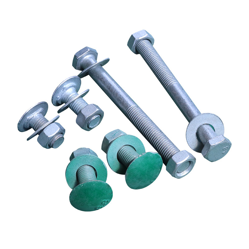 Highway Guardrail Round Head Hot Dip Galvanized Bolt for Roadway Safety Standards